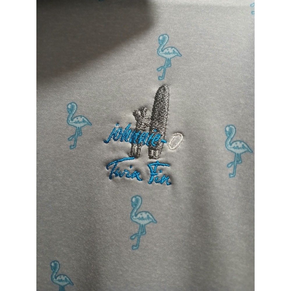 Johnnie O golf blue flamigo design  Large - Picture 2 of 7